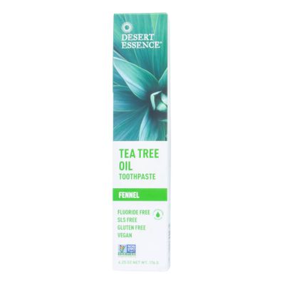 Desert Essence Natural Tea Tree Oil Toothpaste, Fennel