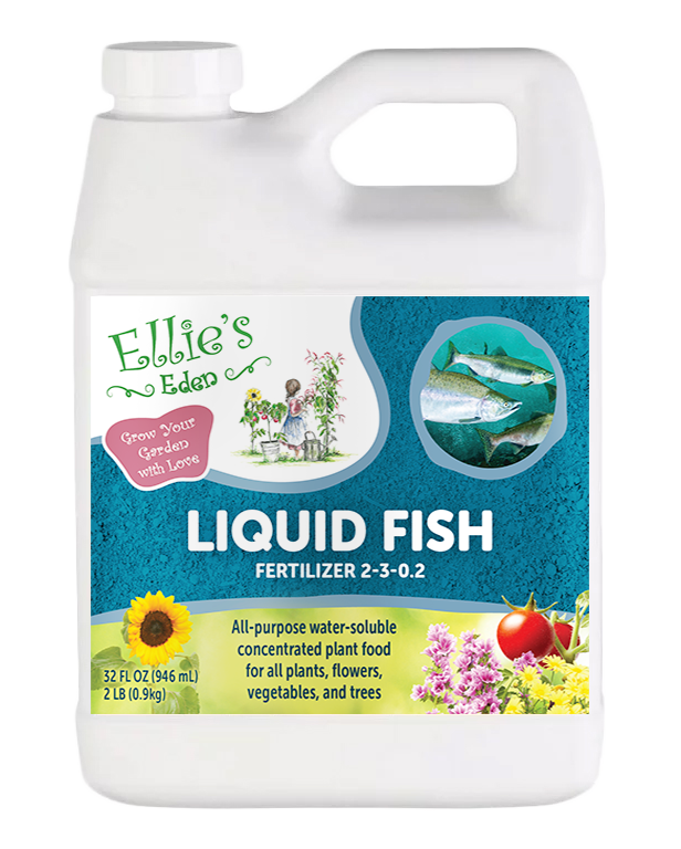 fish food plant fertilizer Ellie's Eden Liquid Fish Fertilizer 2-3-0.2 – Manna Harvest