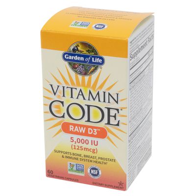 Garden of Life Vitamin Code Raw Raw D3, 5000 IU