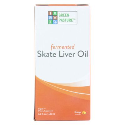 Green Pasture Blue Ice Fermented Skate Liver Oil, Spicy Orange