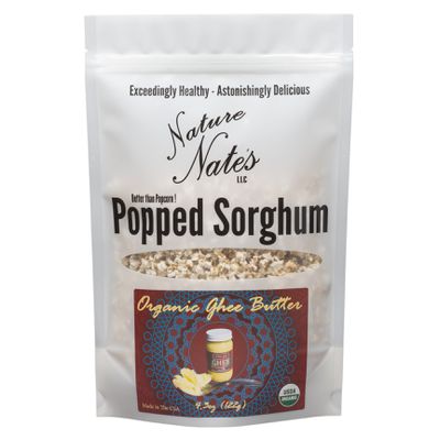 Nature Nate's Popped Sorghum, Ghee Butter, Organic