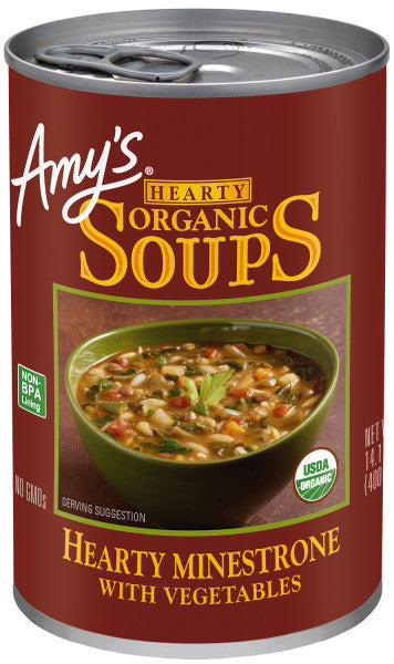 thumbnail image 2 of Amy's Organic Hearty Vegetable Minestrone Soup, 14.1 Oz 2 of 14