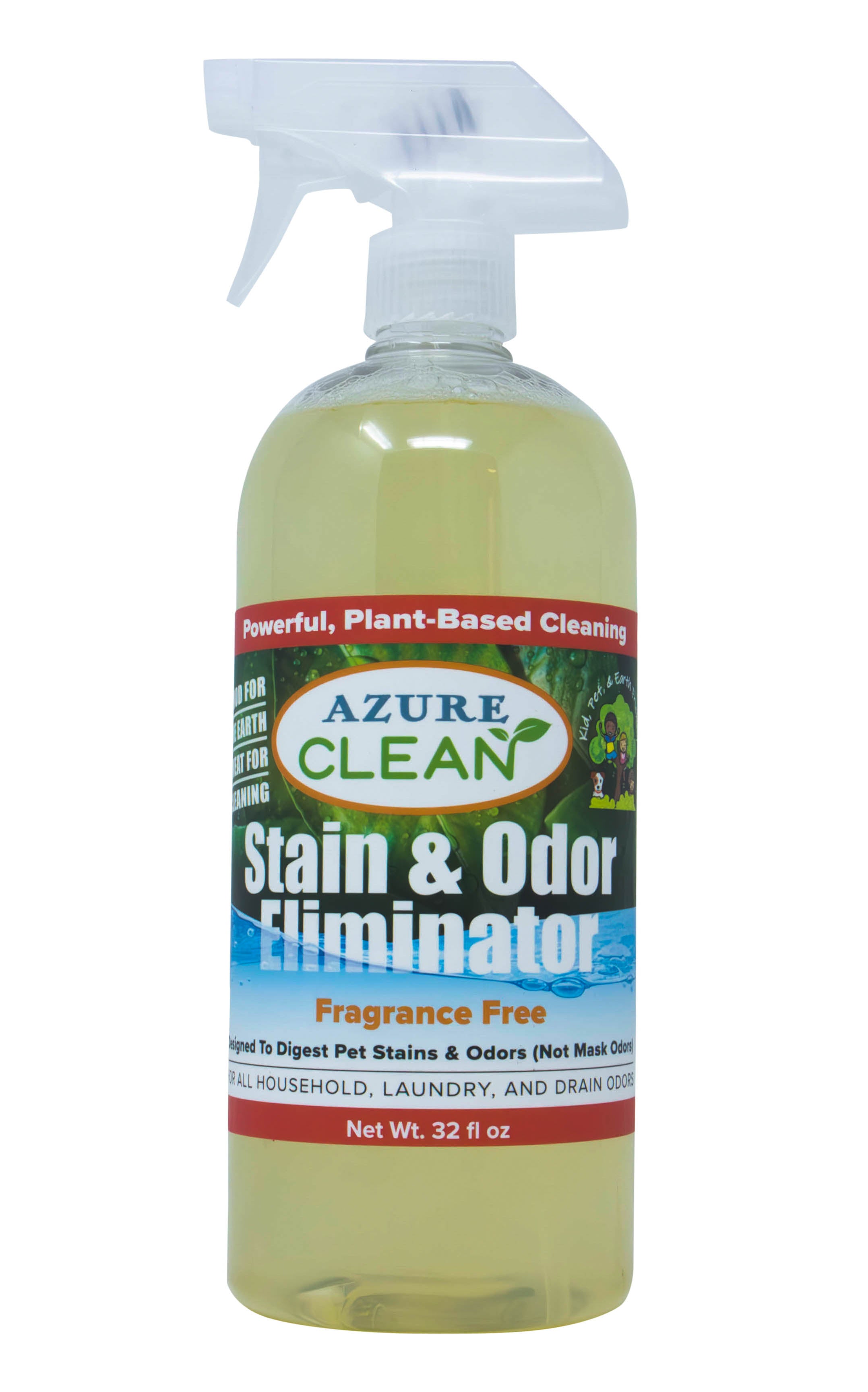 Azure Clean Stain & Odor Eliminator, Fragrance Free Manna Harvest