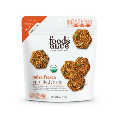 Foods Alive Crisp Crackers, Salsa Fresca, Organic