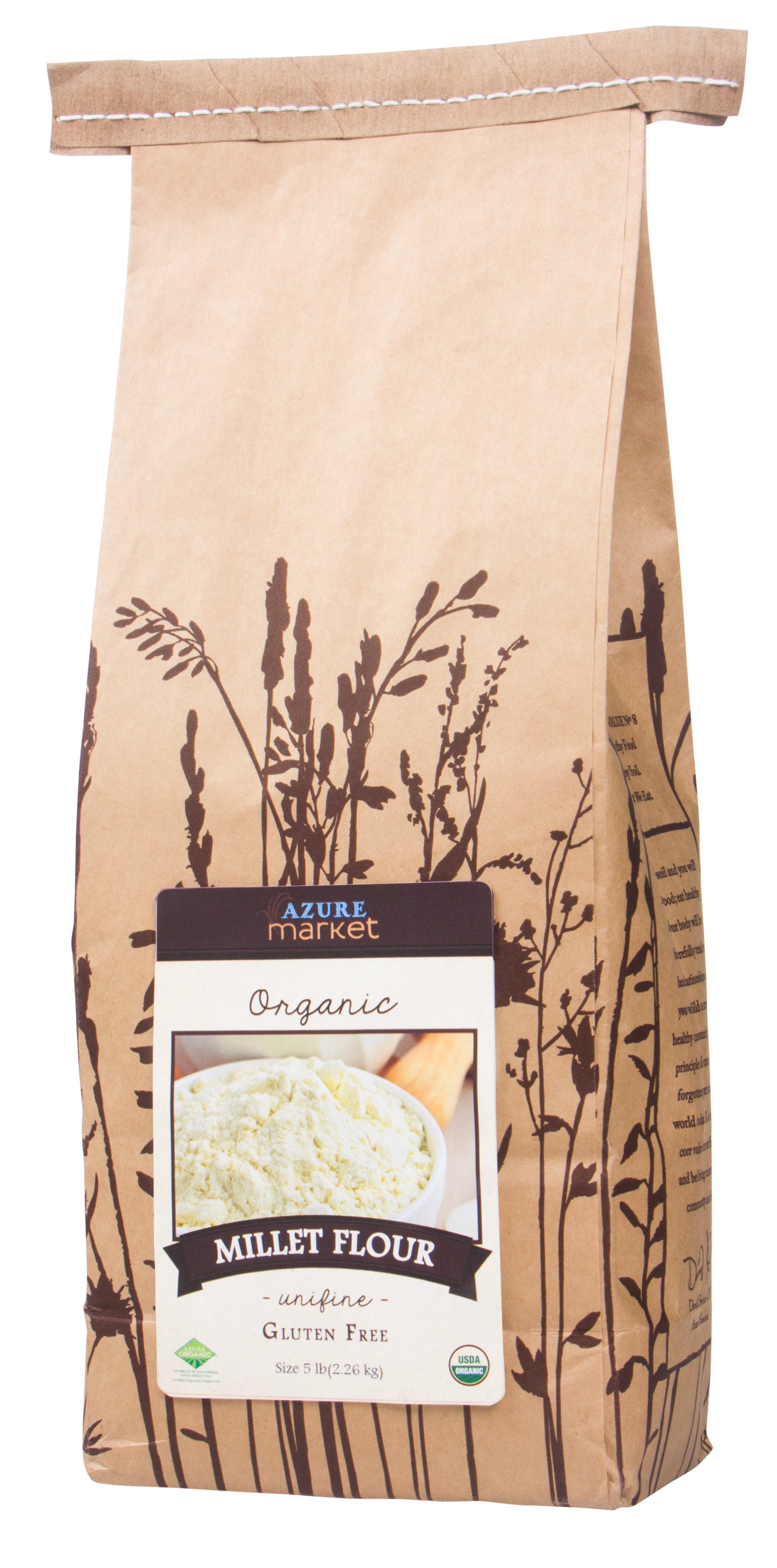 Azure Market Organics Millet Flour (Unifine), GF, Organic Manna Harvest