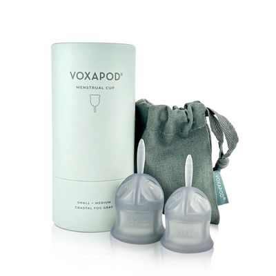 VOXAPOD Menstrual Cup, Small & Medium, Coastal Fog Gray