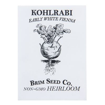 Brim Seed Co. Kohlrabi, Early White Vienna Heirloom Seed