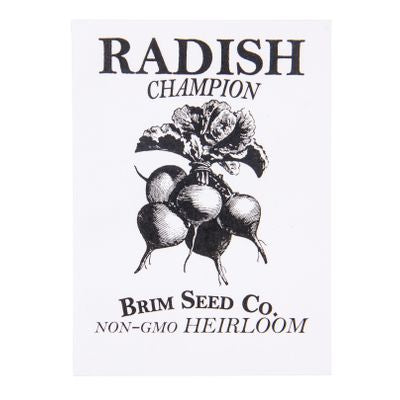 Brim Seed Co. Radish, Champion Heirloom Seed