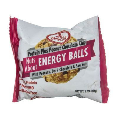 Betty Lou's Protein Peanut Chocolate Chip, Energy Ball, GF