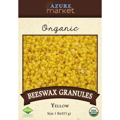 Azure Market Organics Beeswax Granules, Yellow, Organic