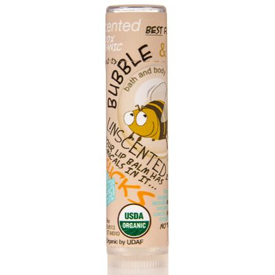 Bubble & Bee Organics Lip Balm, Unscented. Organic