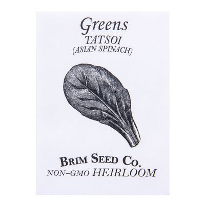 Brim Seed Co. Greens, Tatsoi, Asian Spinach Heirloom Seed