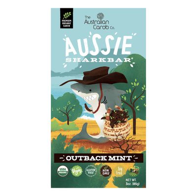 Carobou Aussie SharkBar, Carob Bar, Outback Mint, Organic