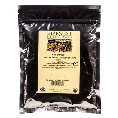 Starwest Vanilla Extract Powder, Organic