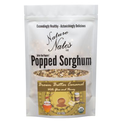 Nature Nate's Popped Sorghum, Brown Butter Caramel, Organic