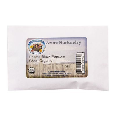 Azure Husbandry Dakota Black Popcorn Seed, Organic