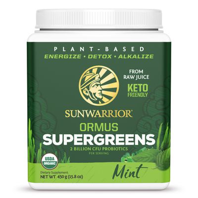 Sunwarrior Ormus Supergreens, Mint, Organic