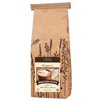 Azure Market Organics Semolina (Durum Wheat) Flour, Unifine, Organic