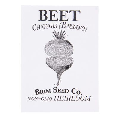 Brim Seed Co. Beet, Chioggia Bassano Heirloom Seed