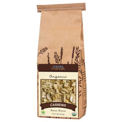 Azure Market Organics Cashews, Small Pieces, Organic