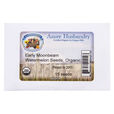 Azure Husbandry Early Moonbeam Watermelon Seed, Organic