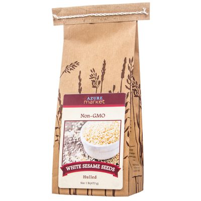 Azure Market Sesame Seeds, White, Hulled