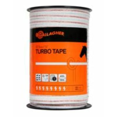 Gallagher Turbo Tape 1/2" White, 1312'