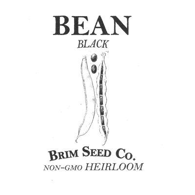 Brim Seed Co. Bean, Black, Heirloom Seed