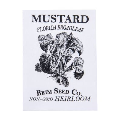 Brim Seed Co. Greens, Mustard, Florida Broadleaf Heirloom Seed