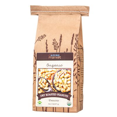 Azure Market Organics Peanuts, Dry Roasted, No Salt, Organic