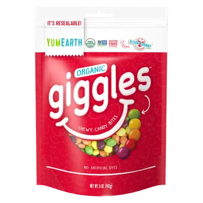 Yum Earth Chewy Candy Bites, Giggles, Organic