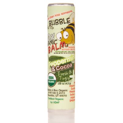 Bubble & Bee Organics Lip Balm, Peppermint Cocoa, Organic