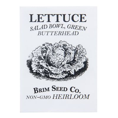 Brim Seed Co. Lettuce, Salad Bowl Green Butterhead Heirloom Seed