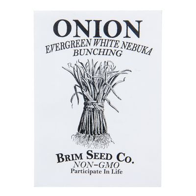 Brim Seed Co. Onion, Evergreen White Nebuka Bunching Seed