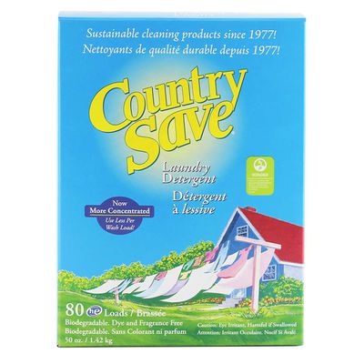 Country Save Laundry Detergent, Powder, Box  80 frontloads/40 toploads