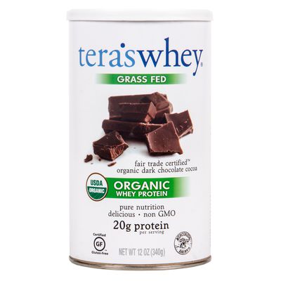 Tera's Whey Protein Powder, Grass-fed, Dark Chocolate, Organic