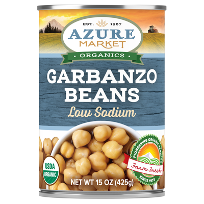 Azure Market Organics Garbanzo Beans, Low Sodium, Organic