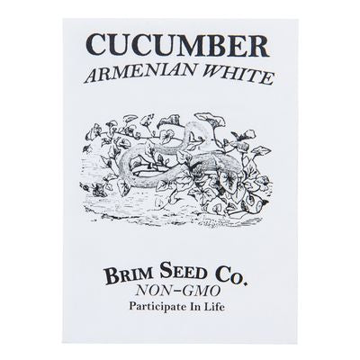 Brim Seed Co. Cucumber, Armenian White Seed