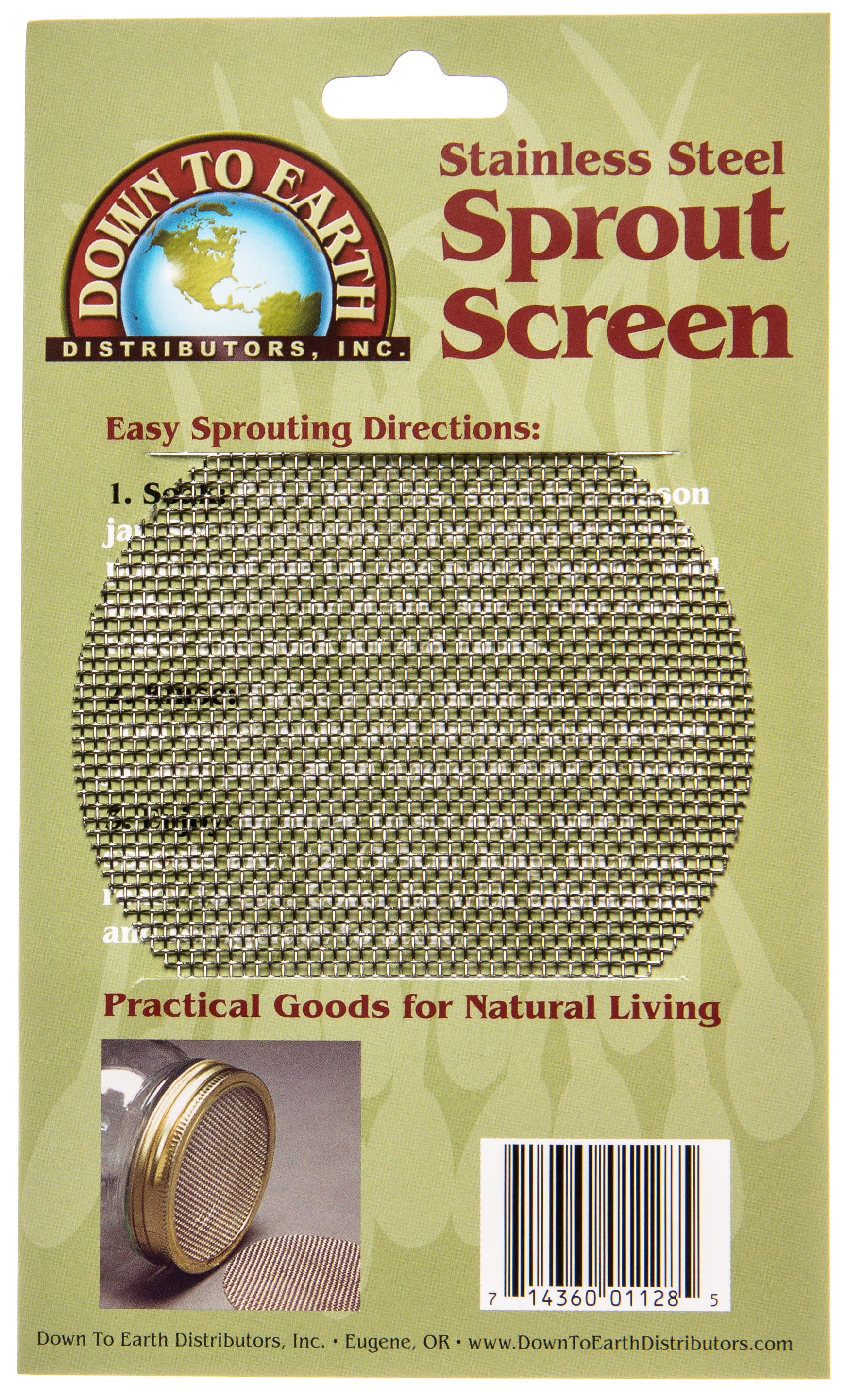 Down to Earth Sprouting Screen, For Jars – Manna Harvest