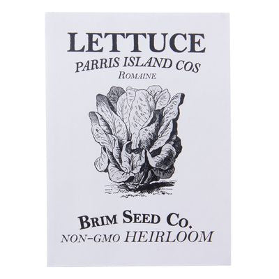 Brim Seed Co. Lettuce, Parris Island Cos, Romaine Heirloom Seed