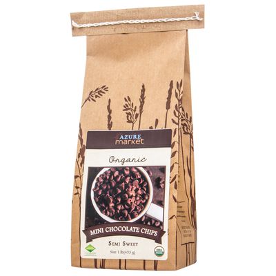 Azure Market Organics Chocolate Chips, Mini, Semi Sweet, Organic