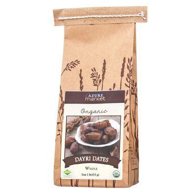 Azure Market Organics Dayri Dates, Unpitted, Organic