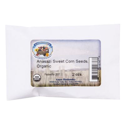 Azure Husbandry Anasazi Sweet Corn Seed, Organic