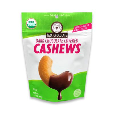 Taza Dark Chocolate Covered Cashew, Organic