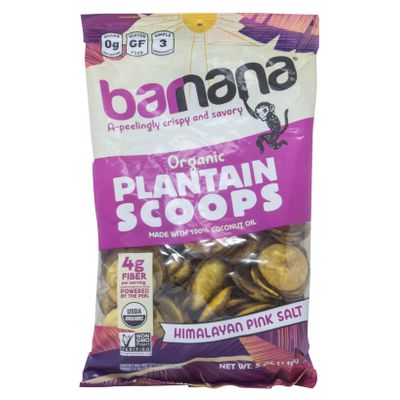 BARNANA Plantain Scoops, Himalayan Pink Salt, Organic