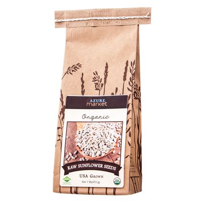 Azure Market Organics Sunflower Seeds, Raw, Domestic, Organic