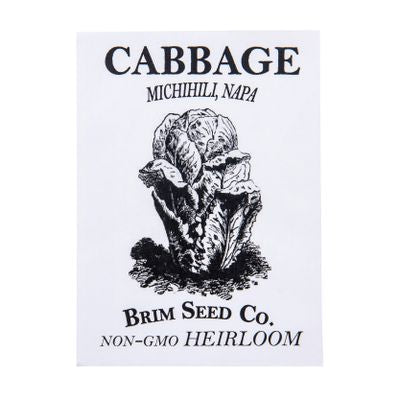 Brim Seed Co. Cabbage, Michihili, Napa Heirloom Seed