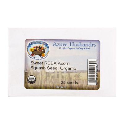 Azure Husbandry Sweet REBA Acorn Squash Seed, Organic