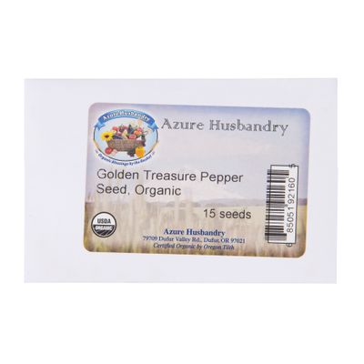 Azure Husbandry Golden Treasure Pepper Seed, Organic