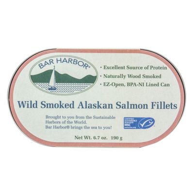 Bar Harbor Wild Smoked Alaskan Salmon, Fillets